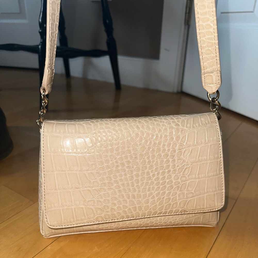 Vintage Triangular Snakeskin Pattern Shoulder Bag - image 4